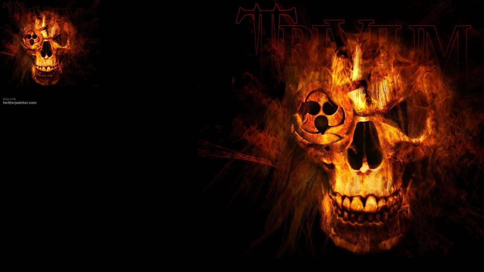 Sharingan Fire Skull Background