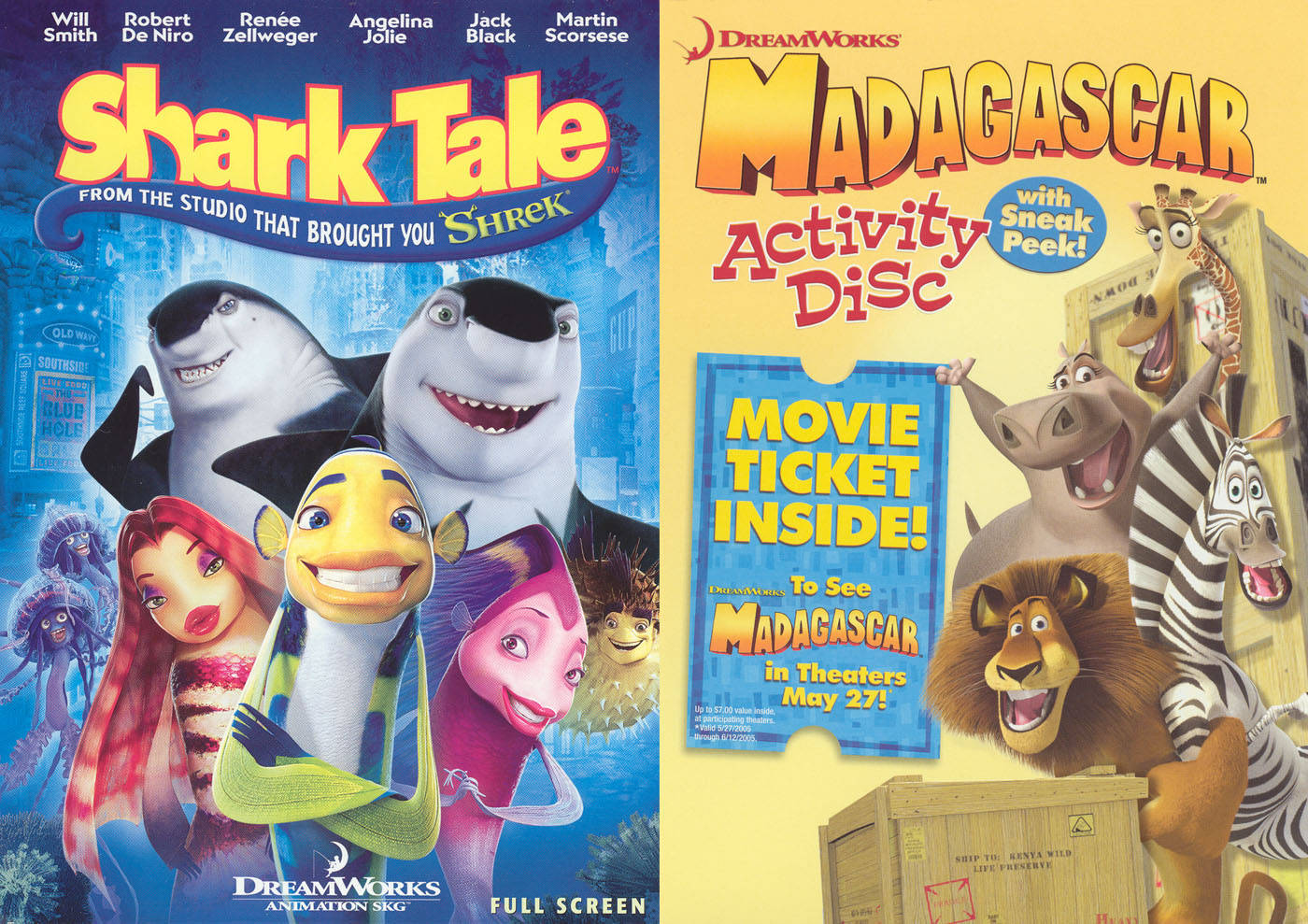 Shark Tale And Madagascar Posters Background