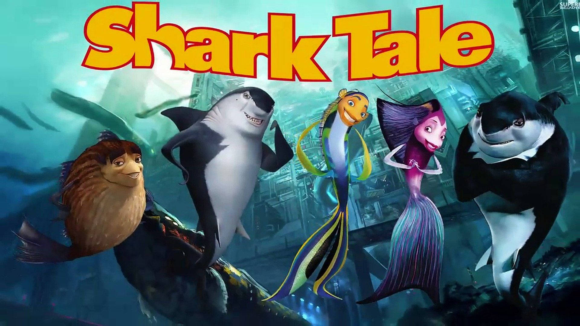 Shark Tale Poster Character Lineup Background