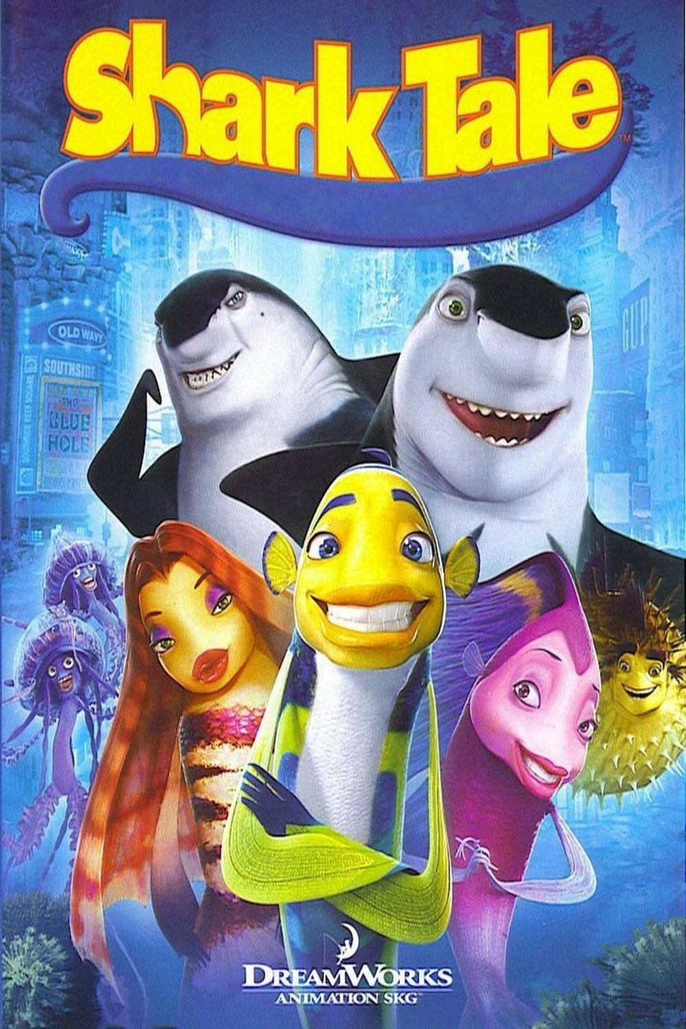 Shark Tale Poster Main Cast Background