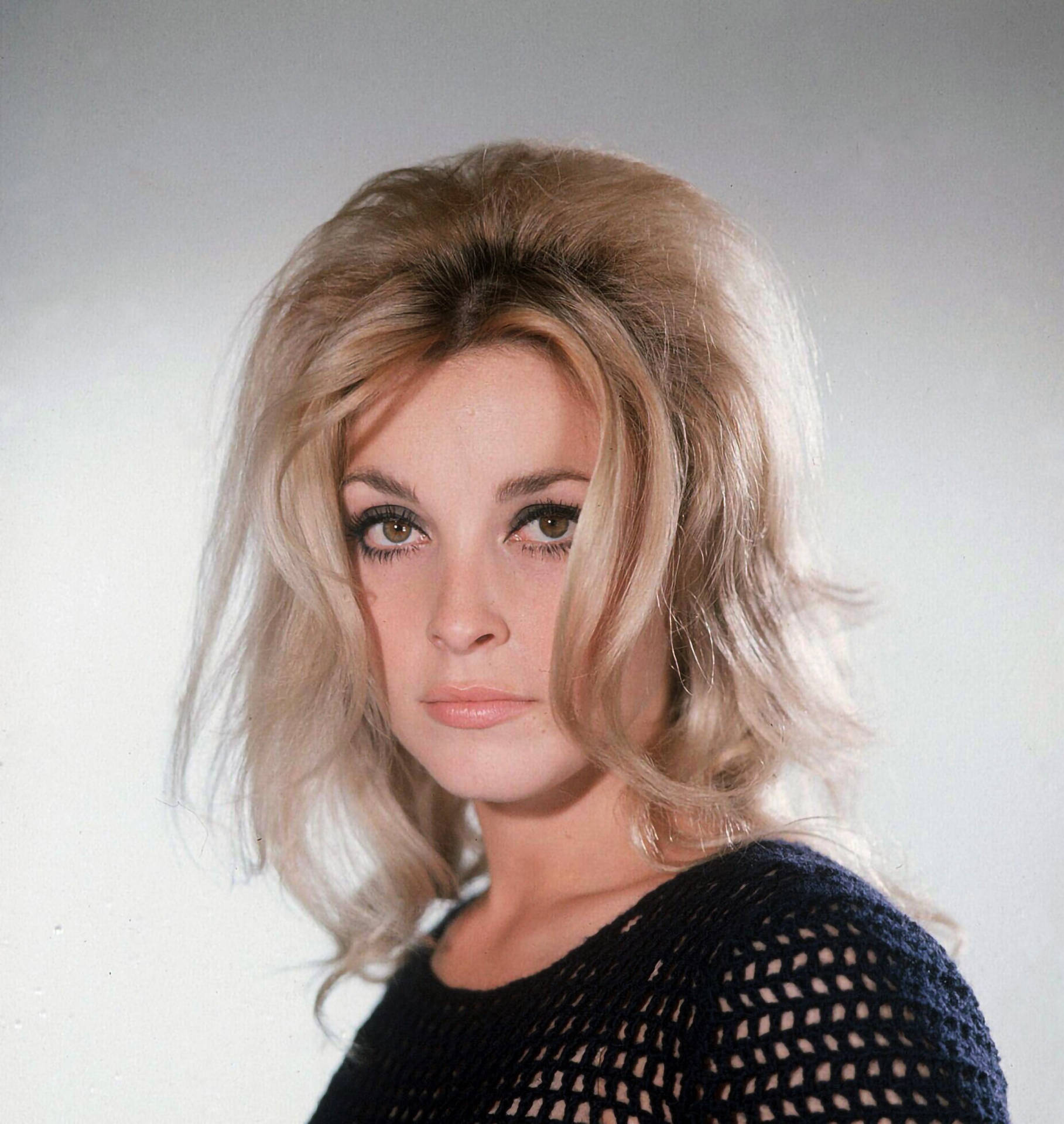 Sharon Tate Posing With Elusive Messy Hairstyle