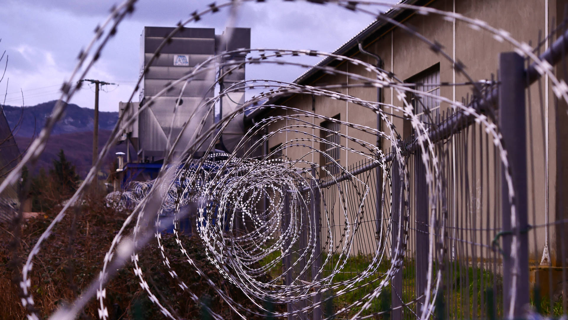 Sharp Barbed Wire Background