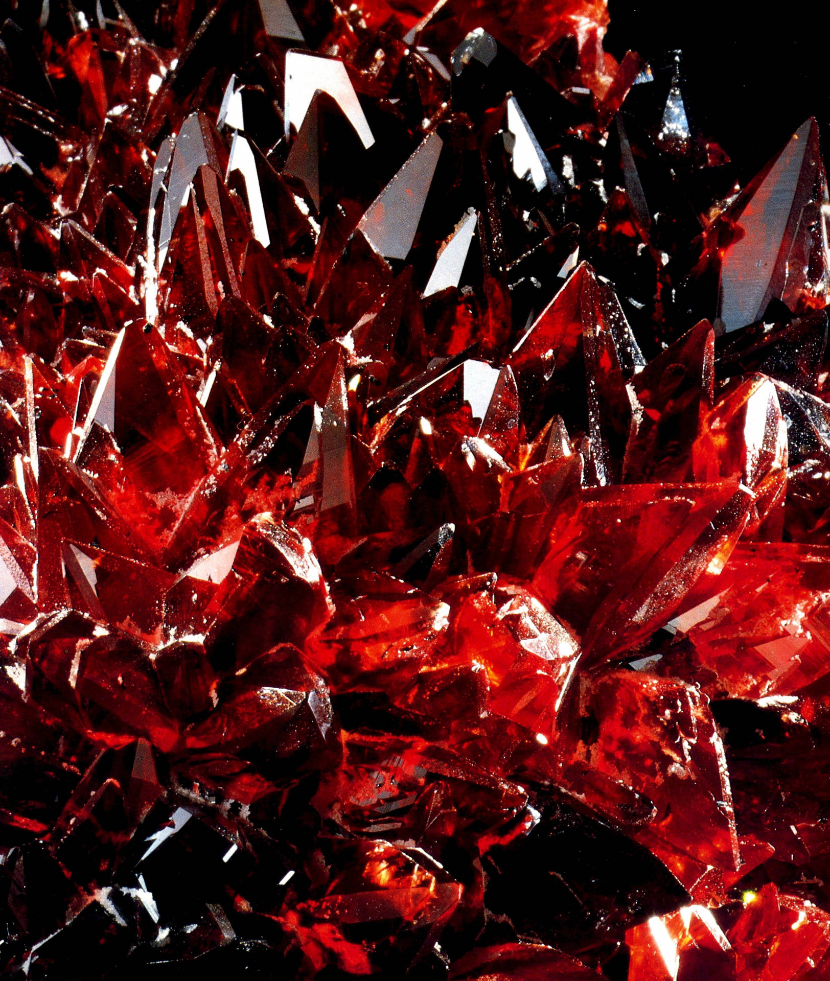 Sharp Red Crystal Stone Background