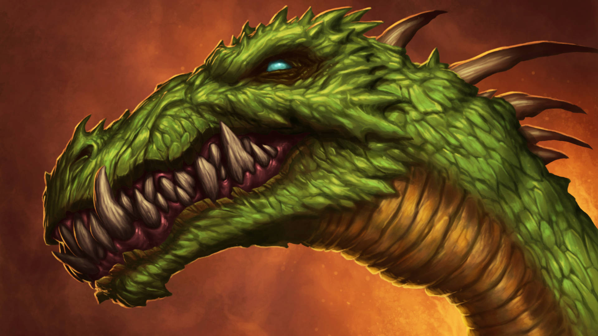 Sharp Teethed Green Dragon