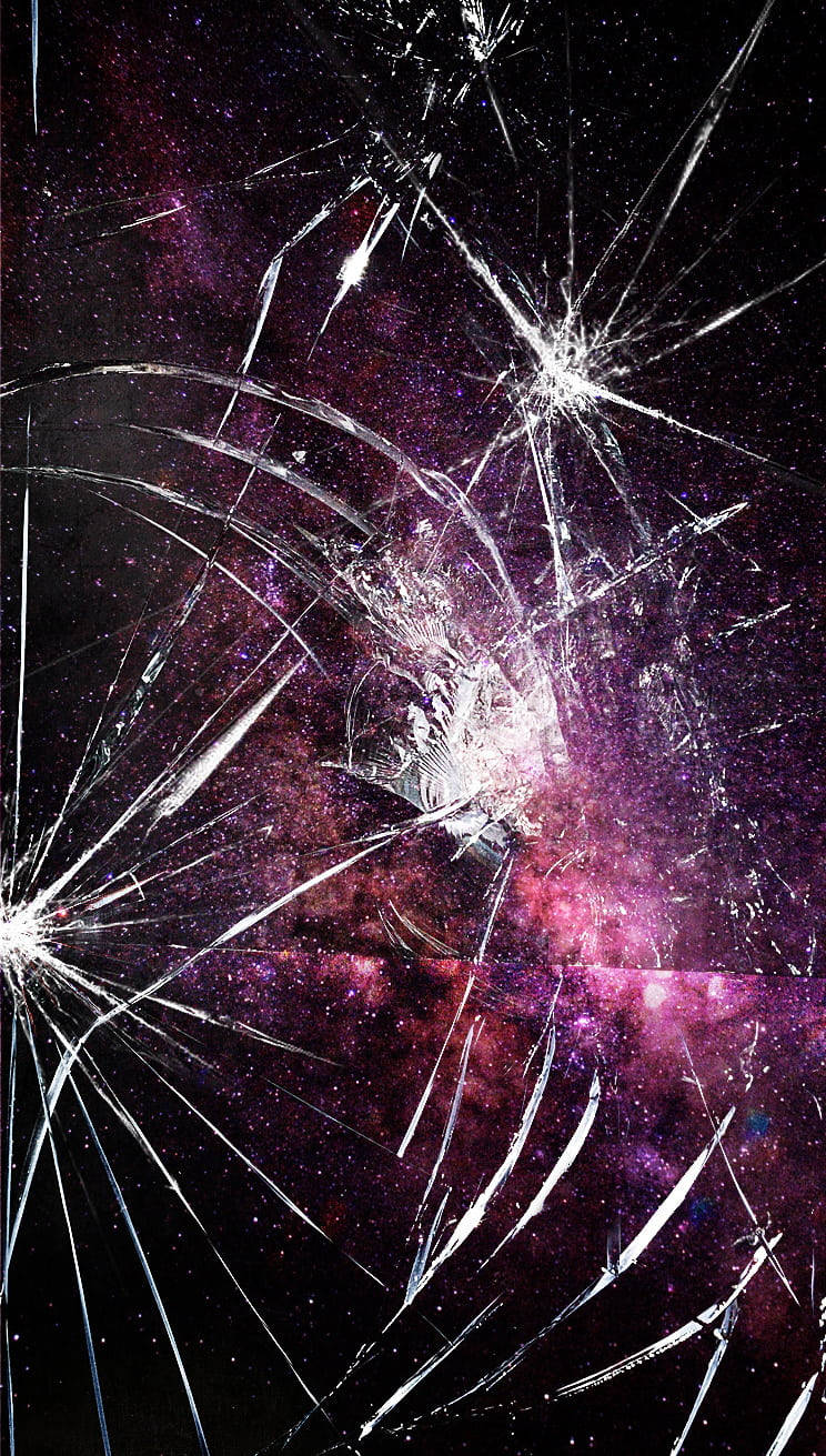 Shattered Perception - A Damaged Telescope Lens Background