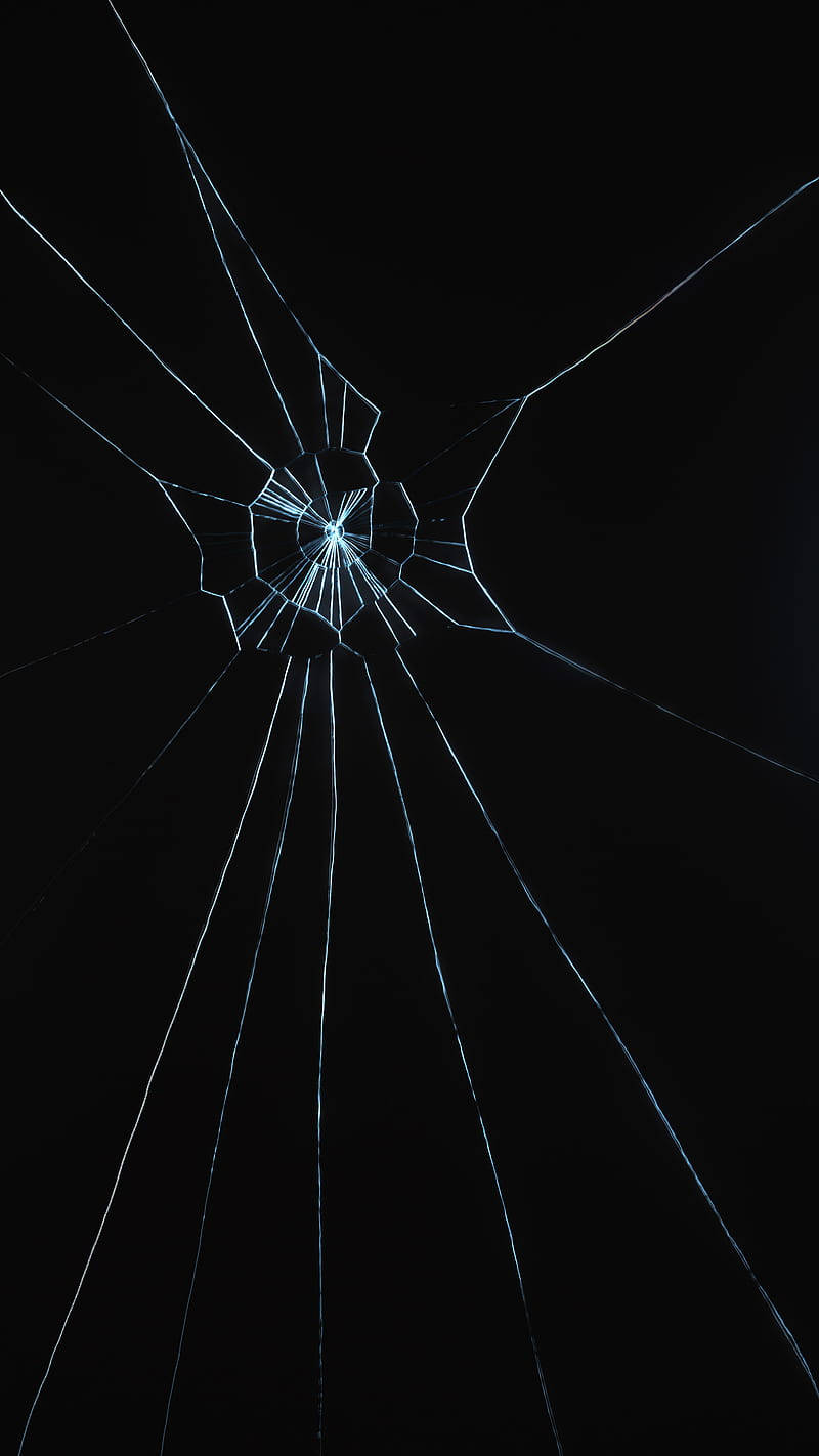 Shattered Screen On Awesome Phone Background