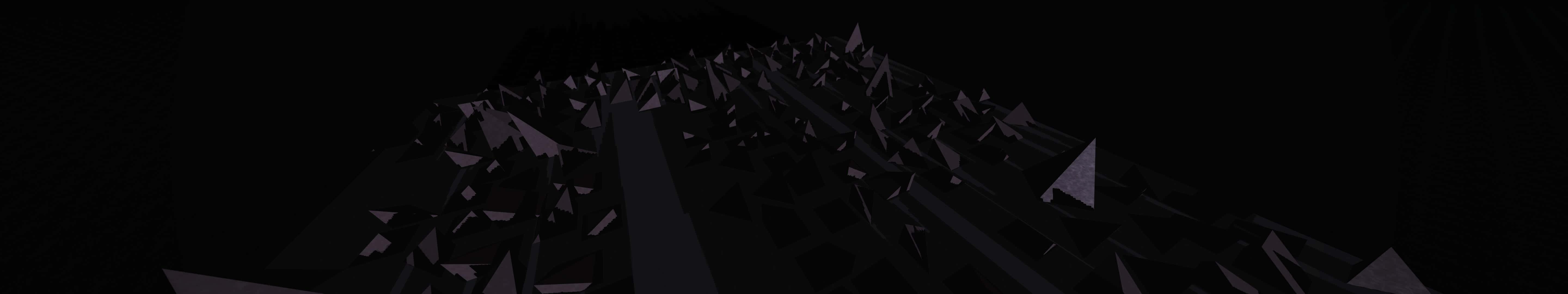 Shattering Glass Dark Triple Monitor Background