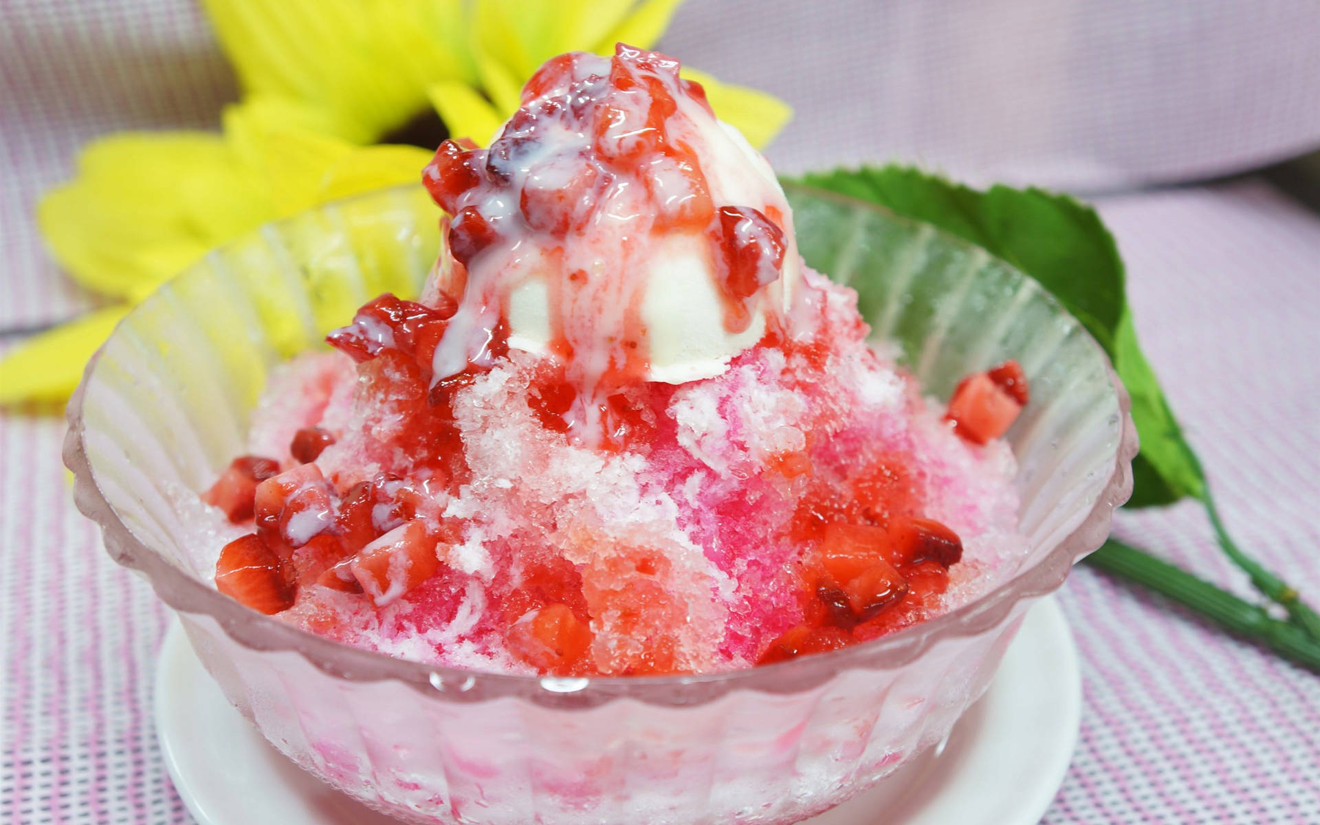 Shaved Ice Desserts Background