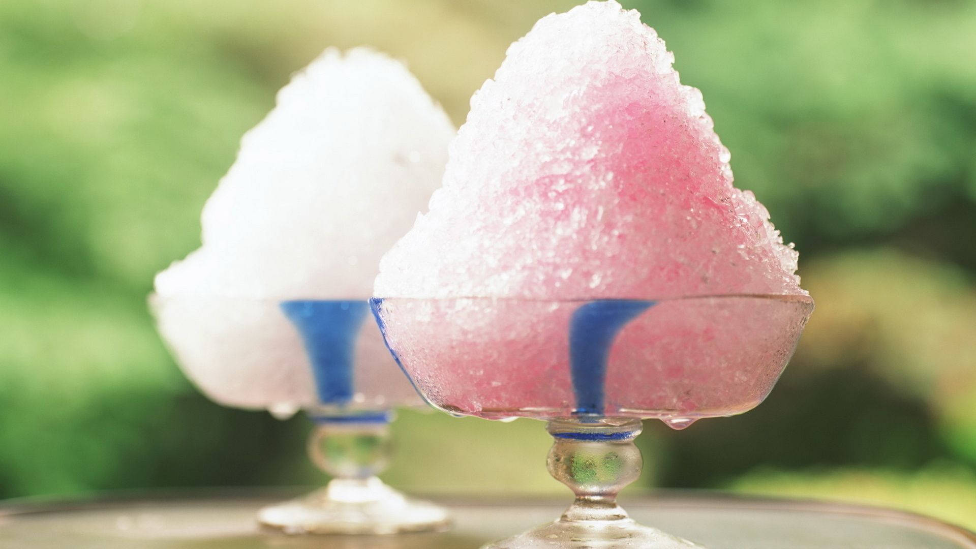 Shaved Ice Topped With Sugar Background