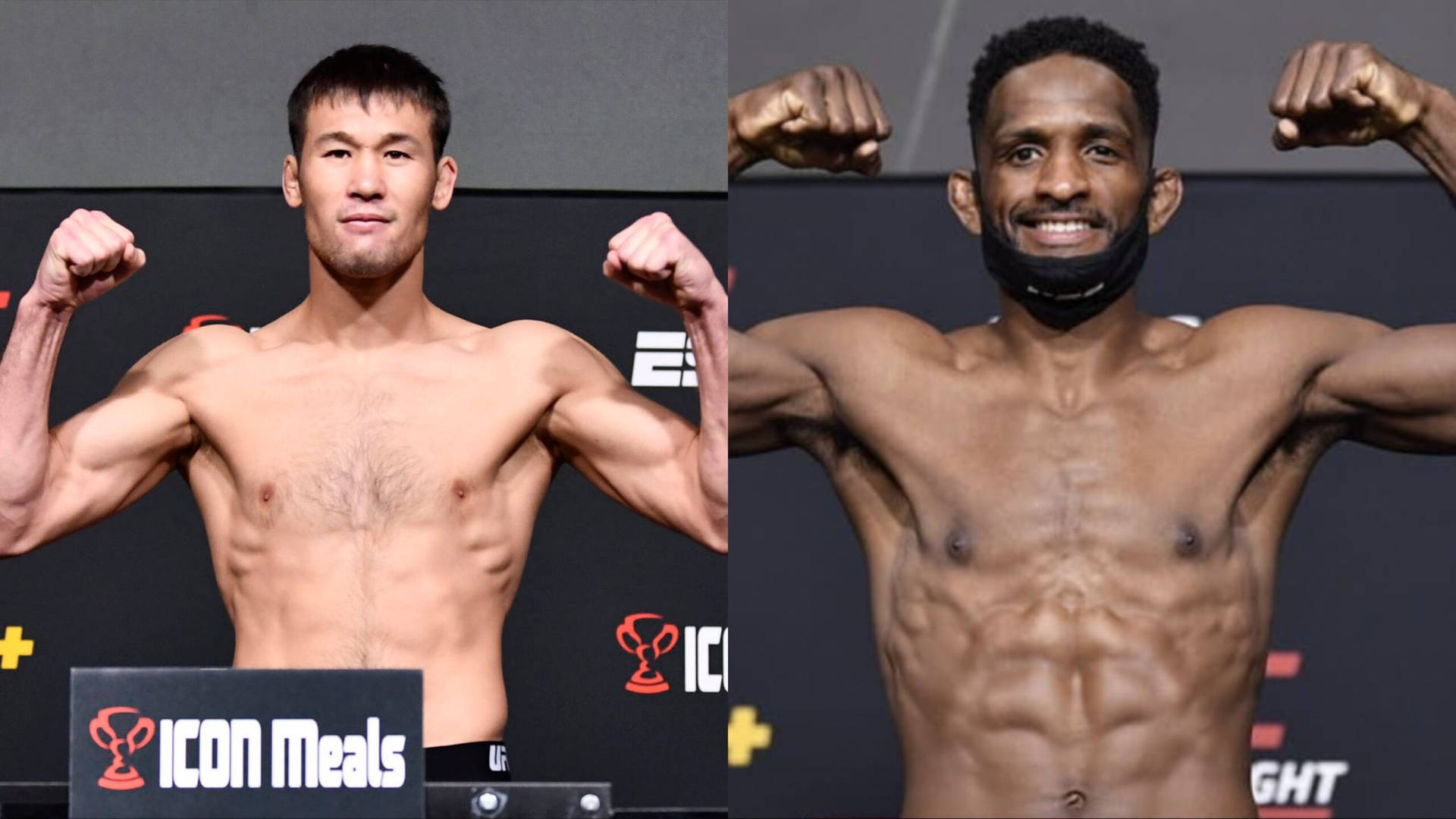 Shavkat Rakhmonov And Neil Magny During Weigh-in Background