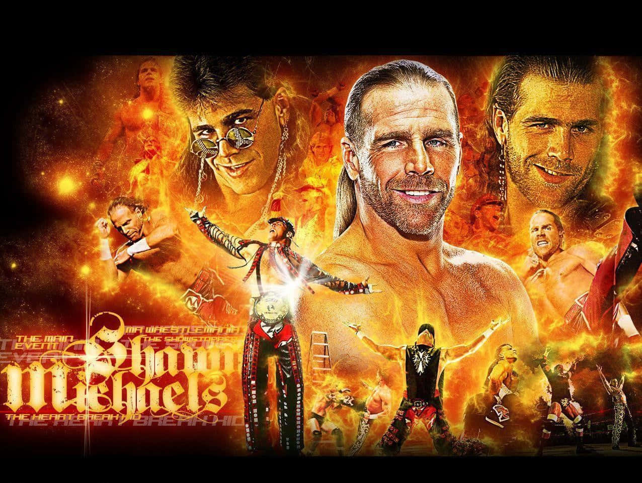 Shawn Michaels Graphic Design Background