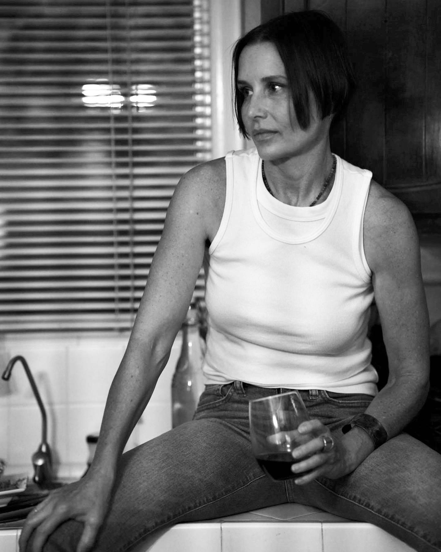 Shawnee Smith Holding Glass