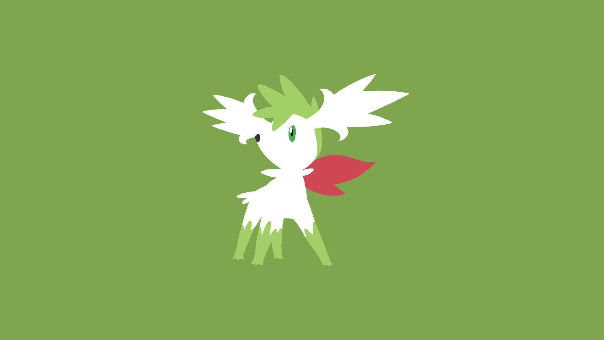 Shaymin Dark Green Sky Forme Background