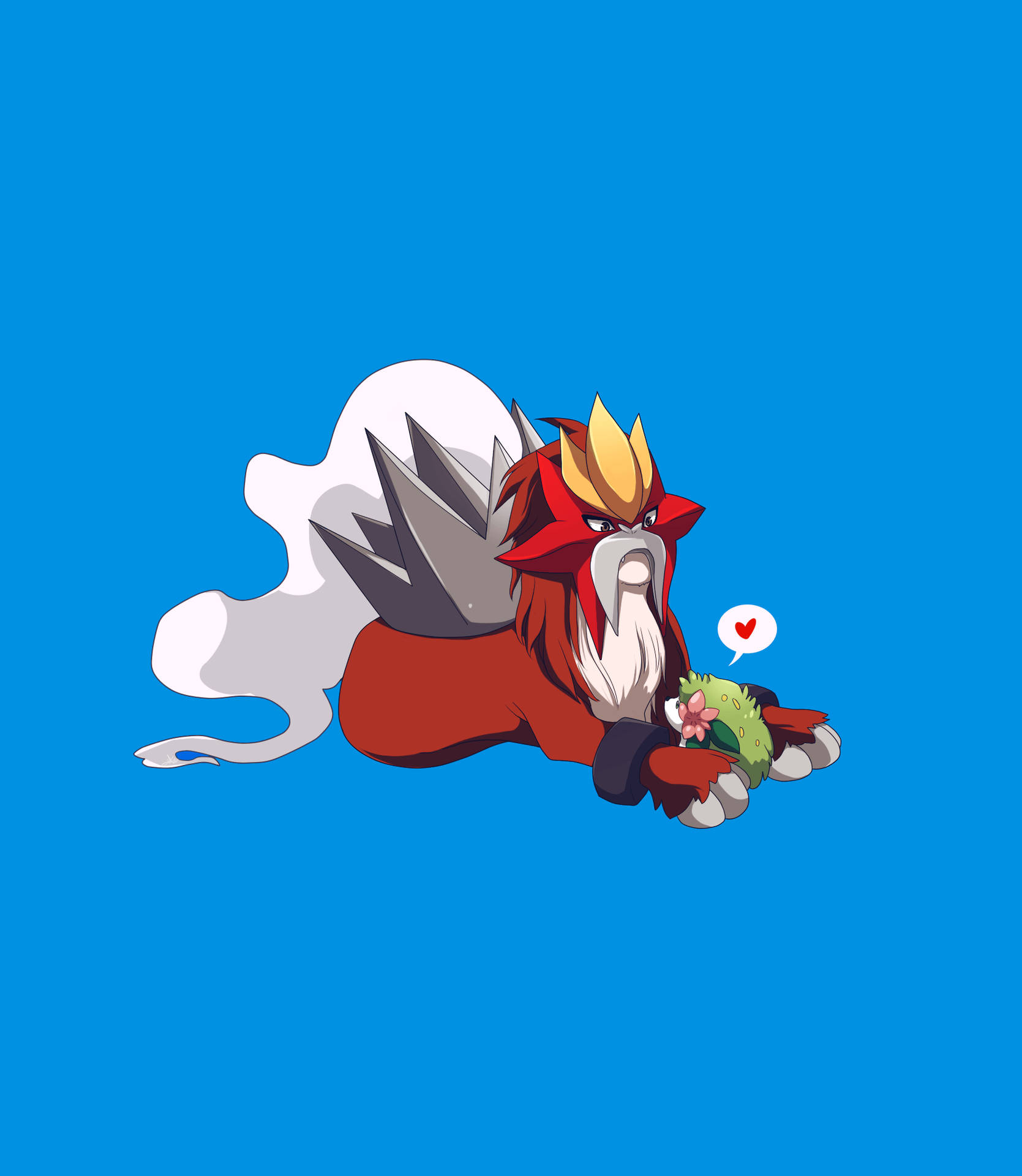 Shaymin Entei Blue Background Background