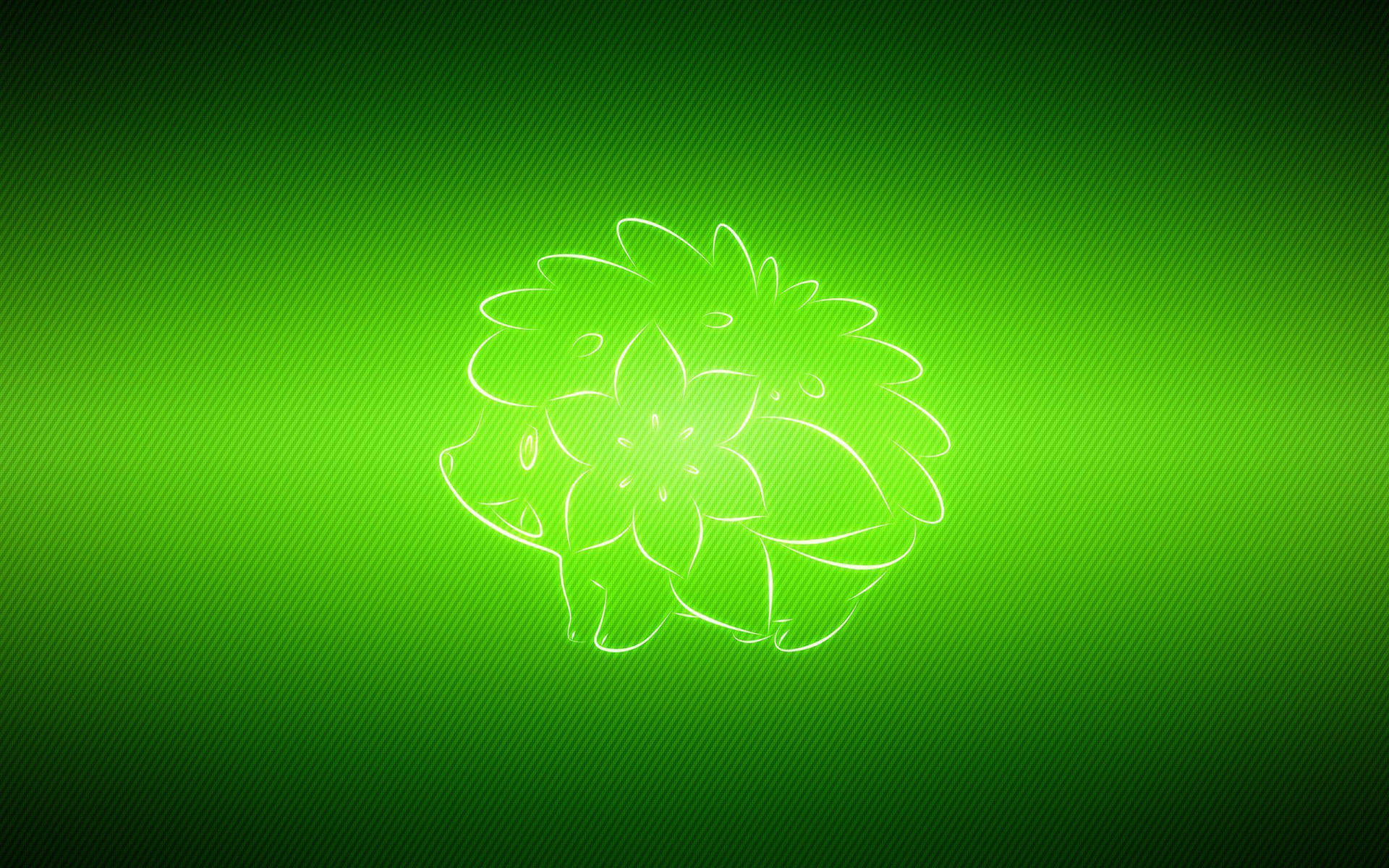 Shaymin Glowing Green Background