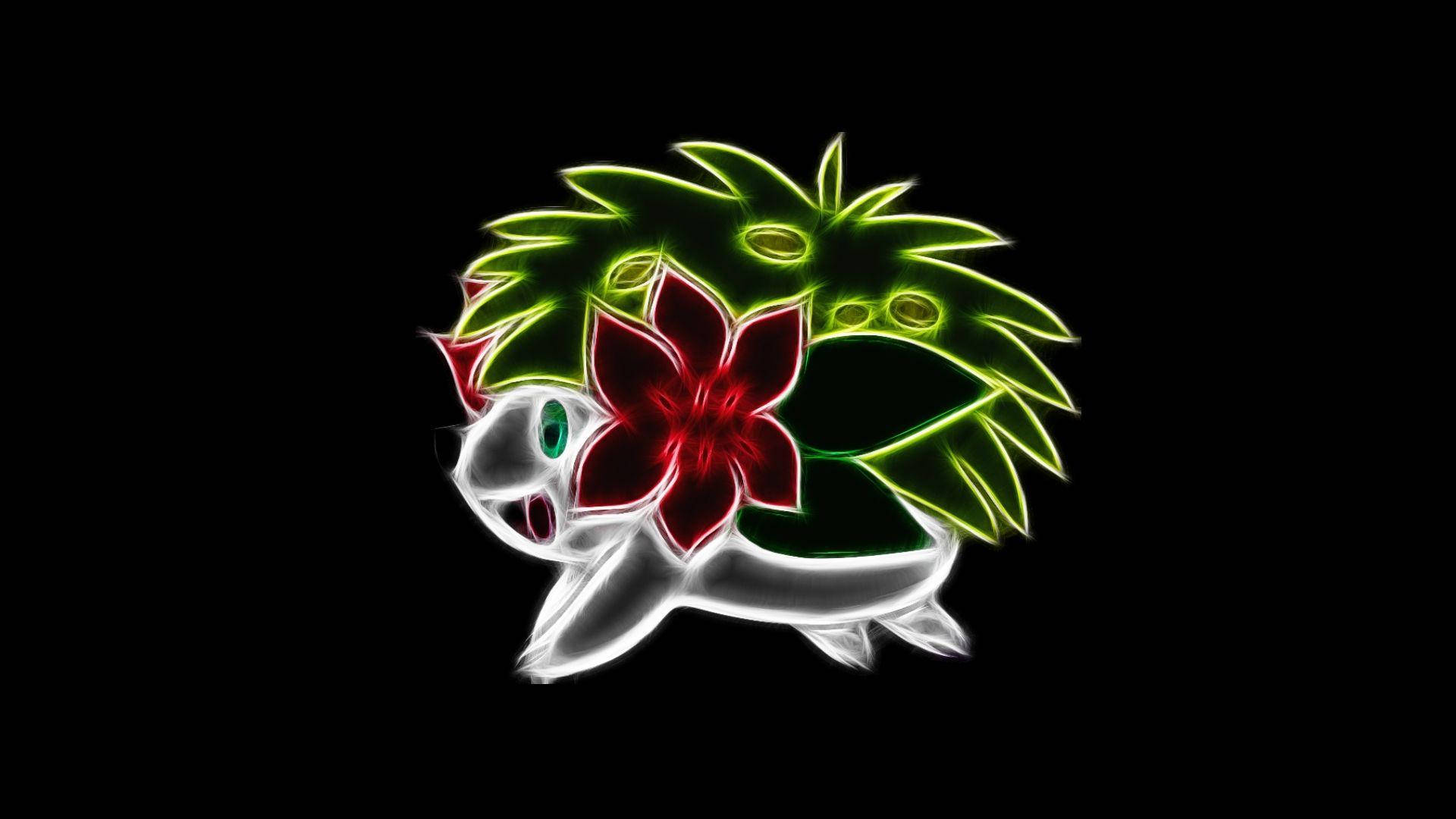 Shaymin Glowing Outline Normal Background