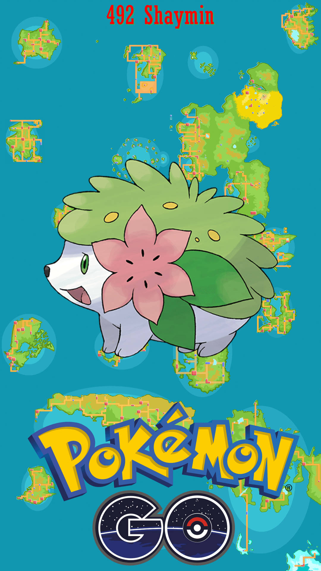 Shaymin Pokemon Go Maps Background Background