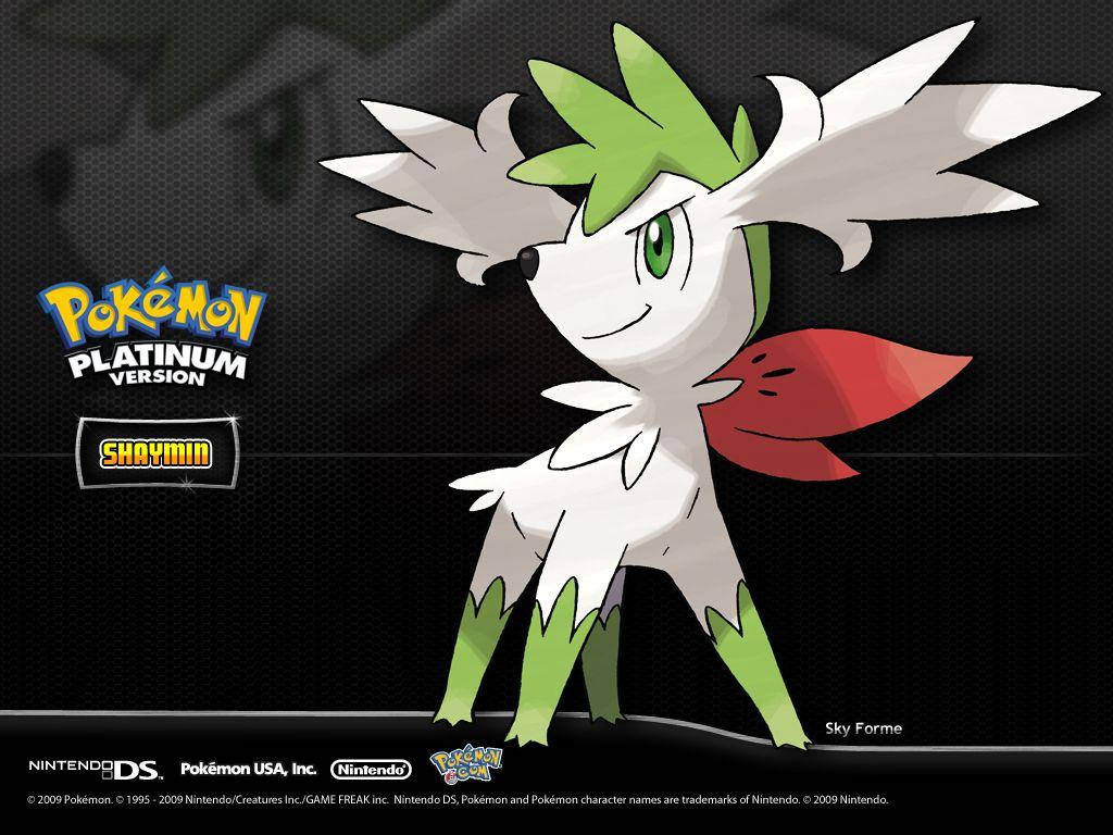 Shaymin Pokemon Platinum Promotional Artwork Background