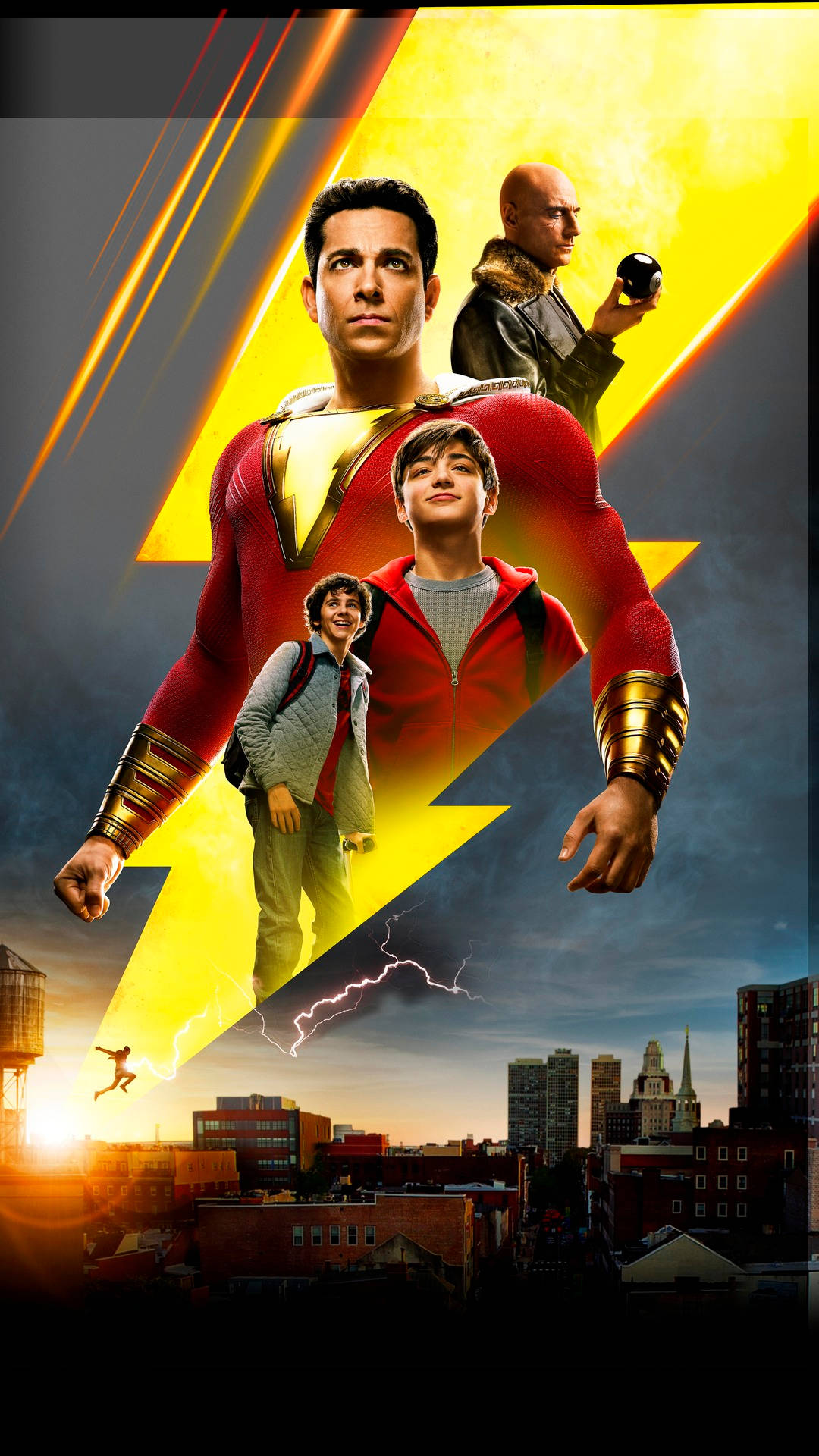 Shazam 2019 Movie Textless Poster Background