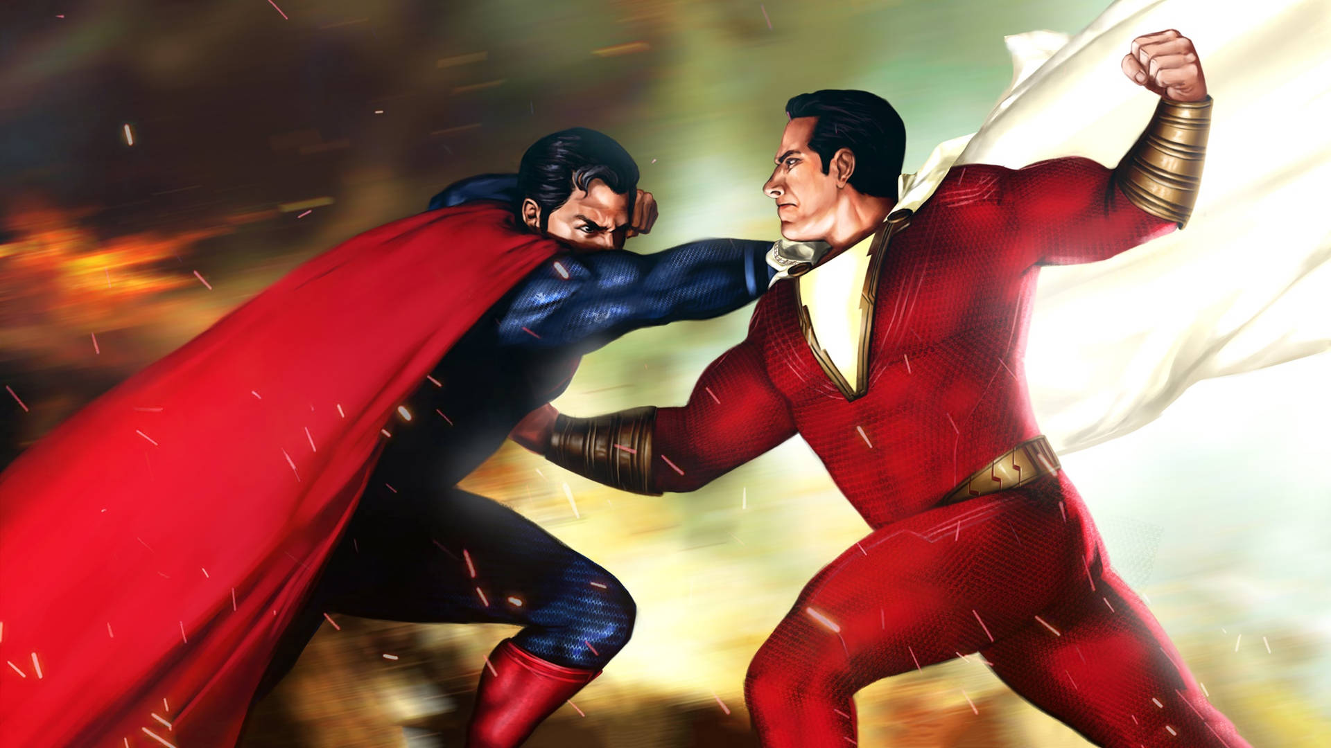 Shazam Vs. Superman Digital Art