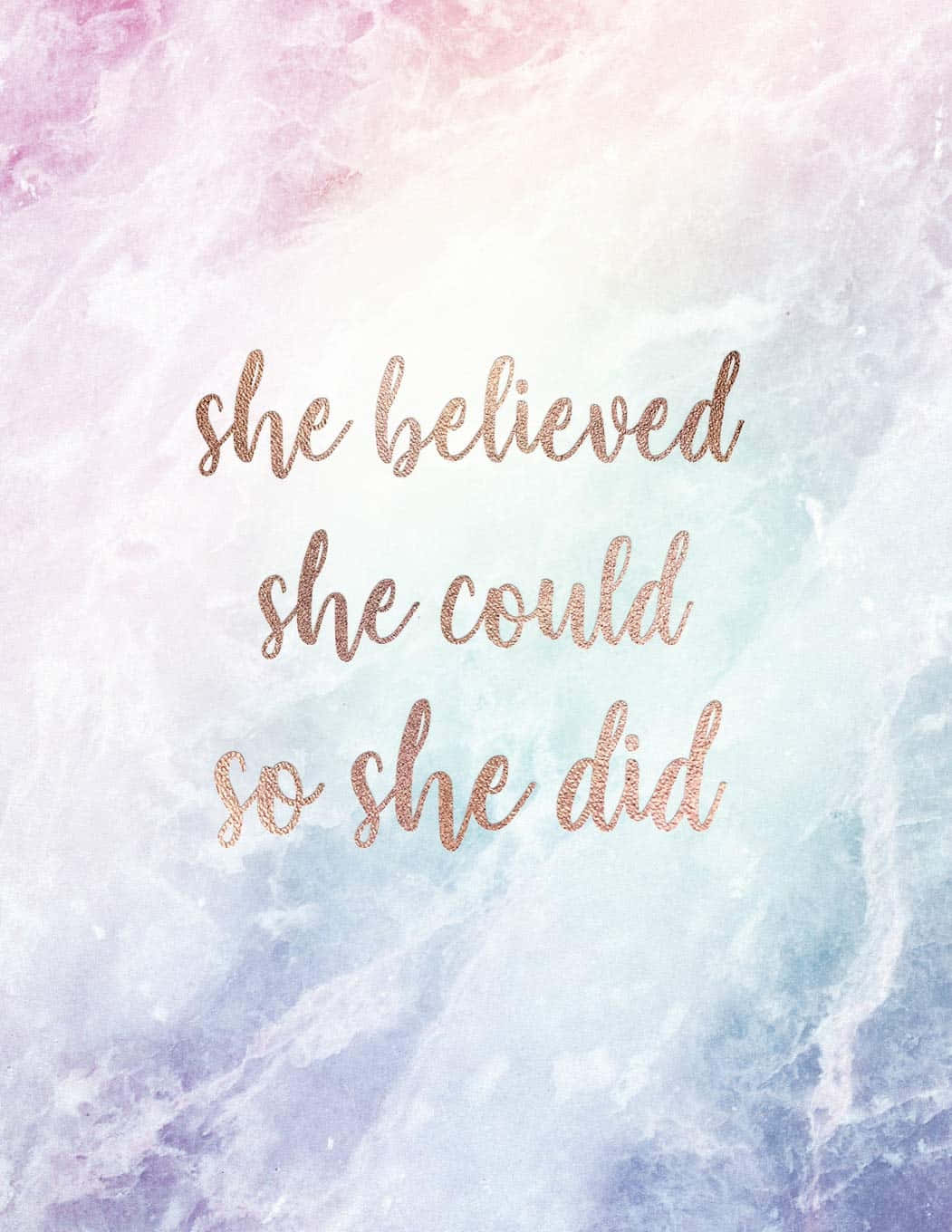 She Believed She Could So She Did Background