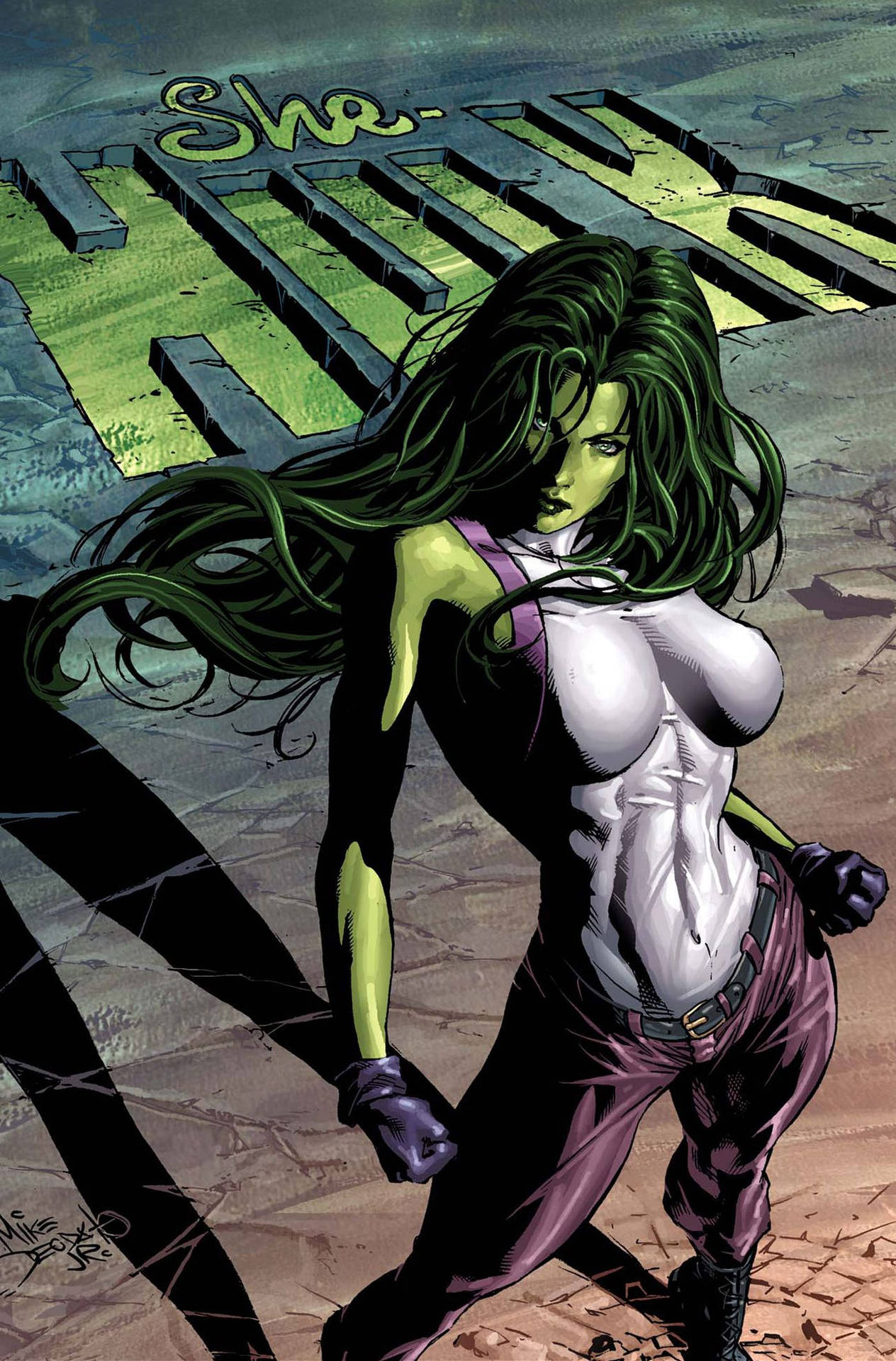 She Hulk Comic Poster Background