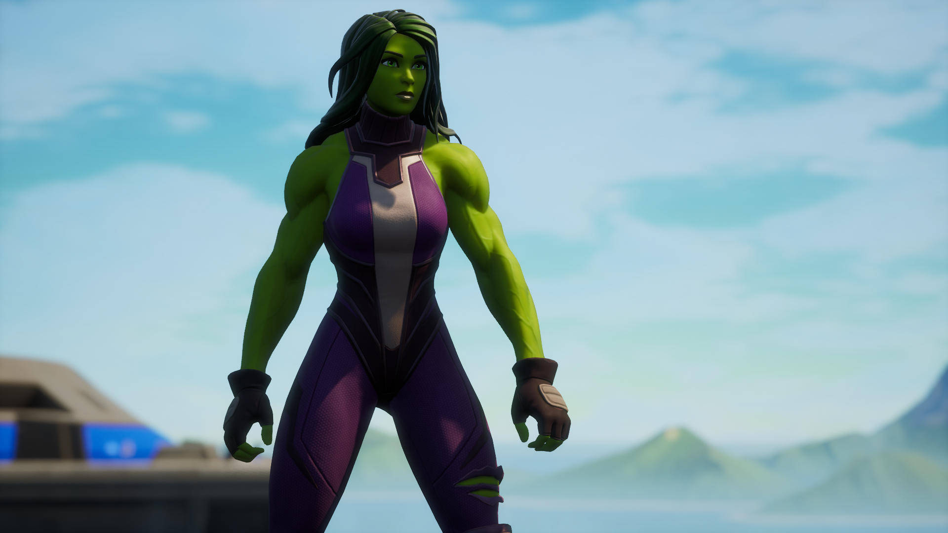 She Hulk Full Body Portrait Background