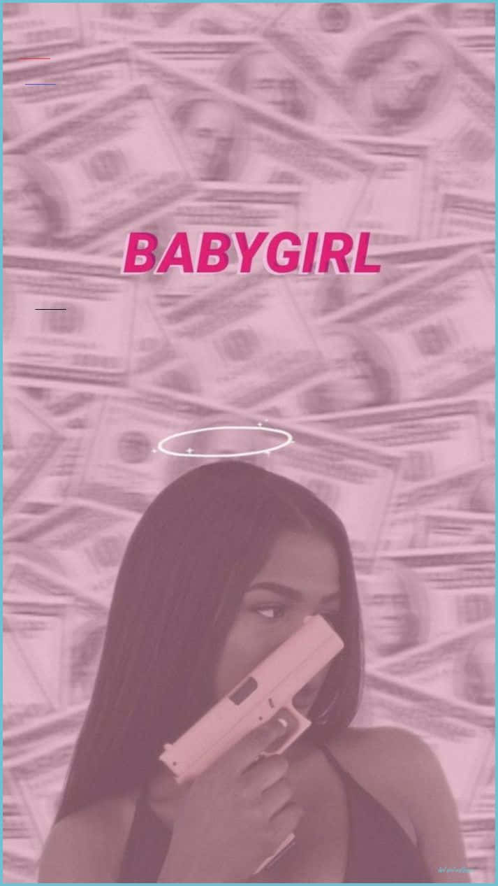 She's A Bad Girl With A Flair For The Pink Background