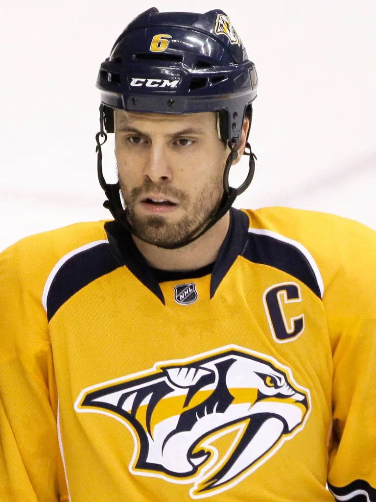 Shea Weber, A Strong Force In Yellow, Playing For Nashville Predators Background