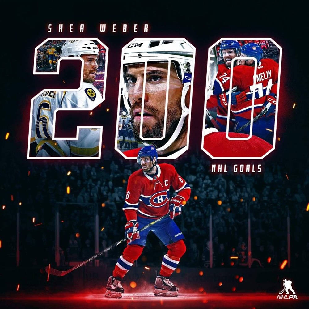 Shea Weber Celebrates His 200th Nhl Goal Background