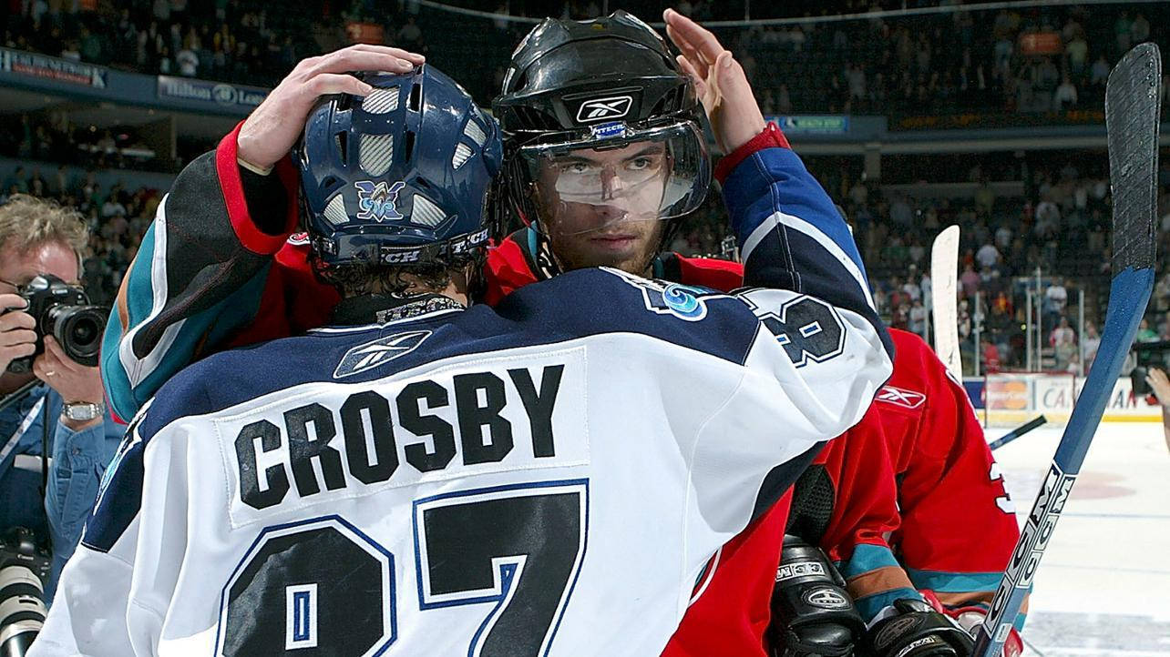 Shea Weber Greeting Sidney Crosby Background