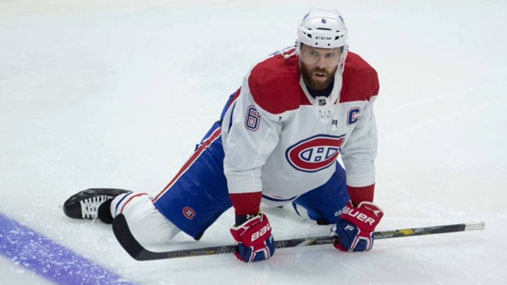 Shea Weber Kneeling Montreal Canadiens Background