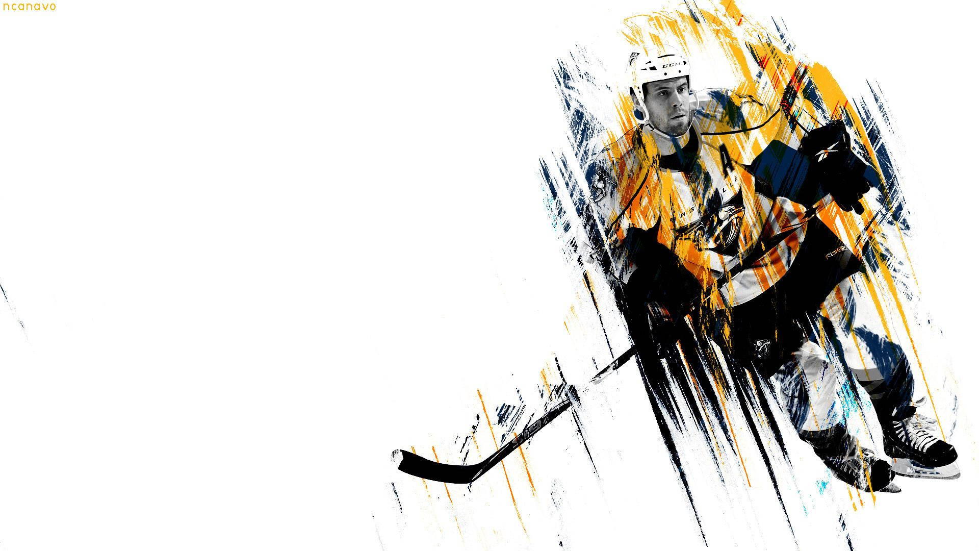 Shea Weber, Predominant Nashville Predators Star In Action Background