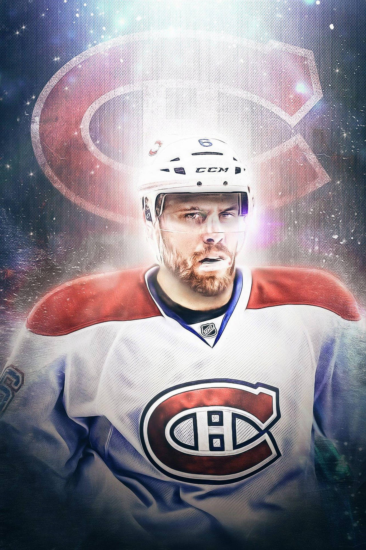 Shea Weber White Montreal Canadiens Poster Background