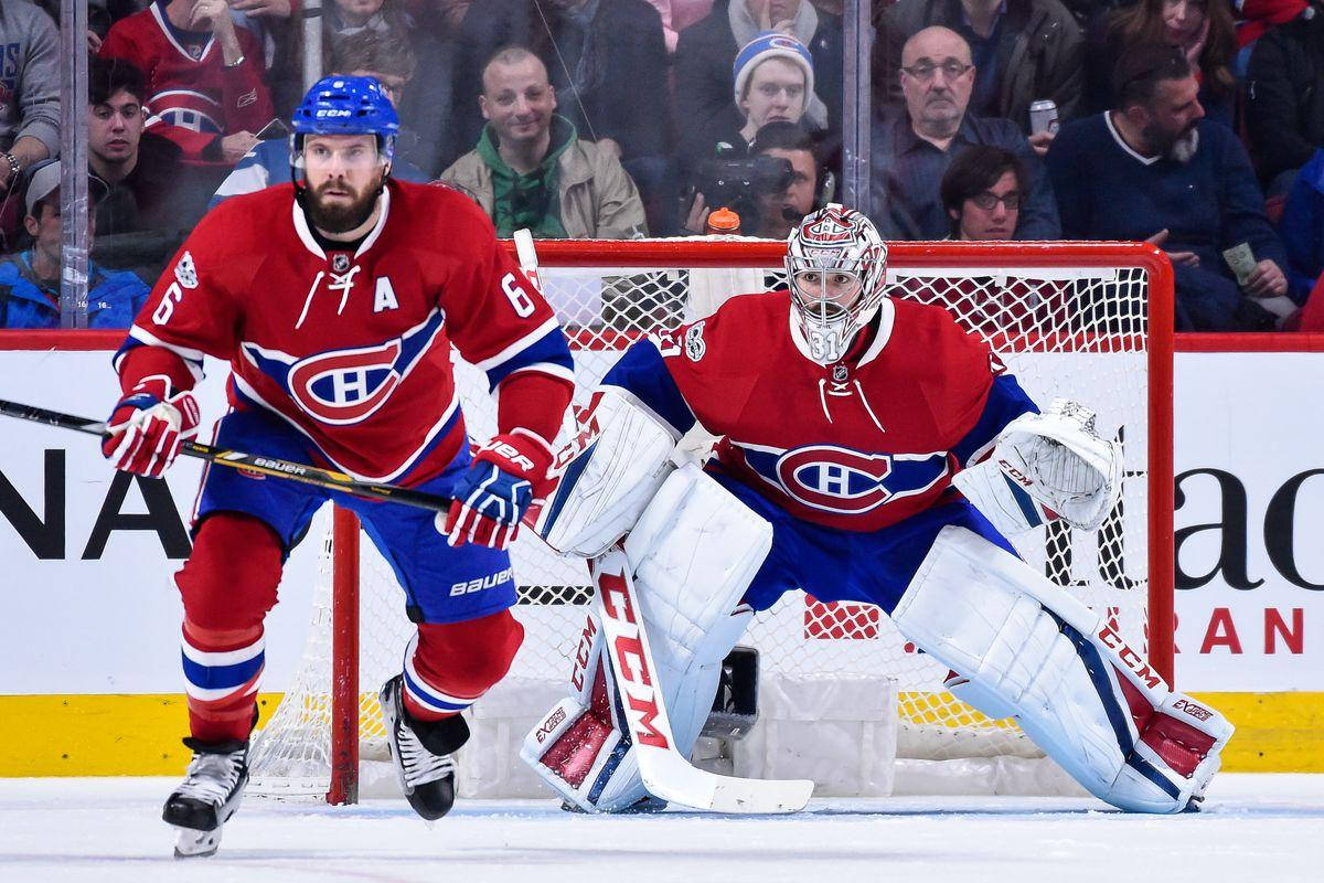 Shea Weber With His Goalie Background