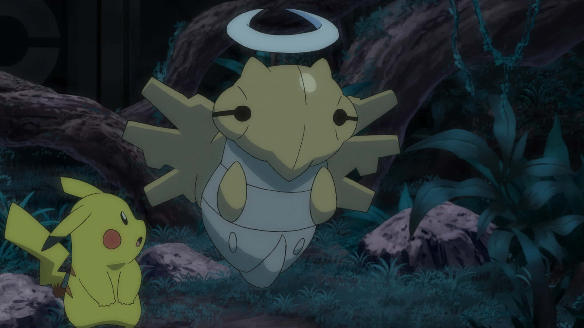 Shedinja With Pikachu Background