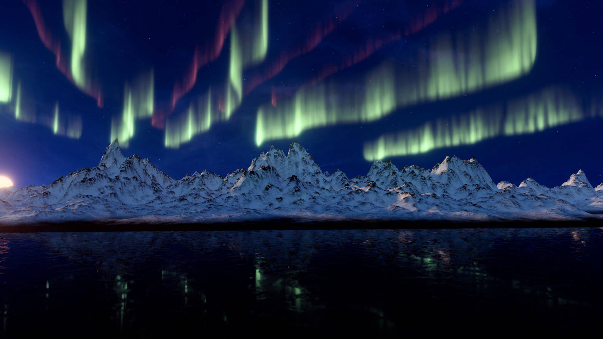 Sheer Curtains Of Northern Lights Hd Background