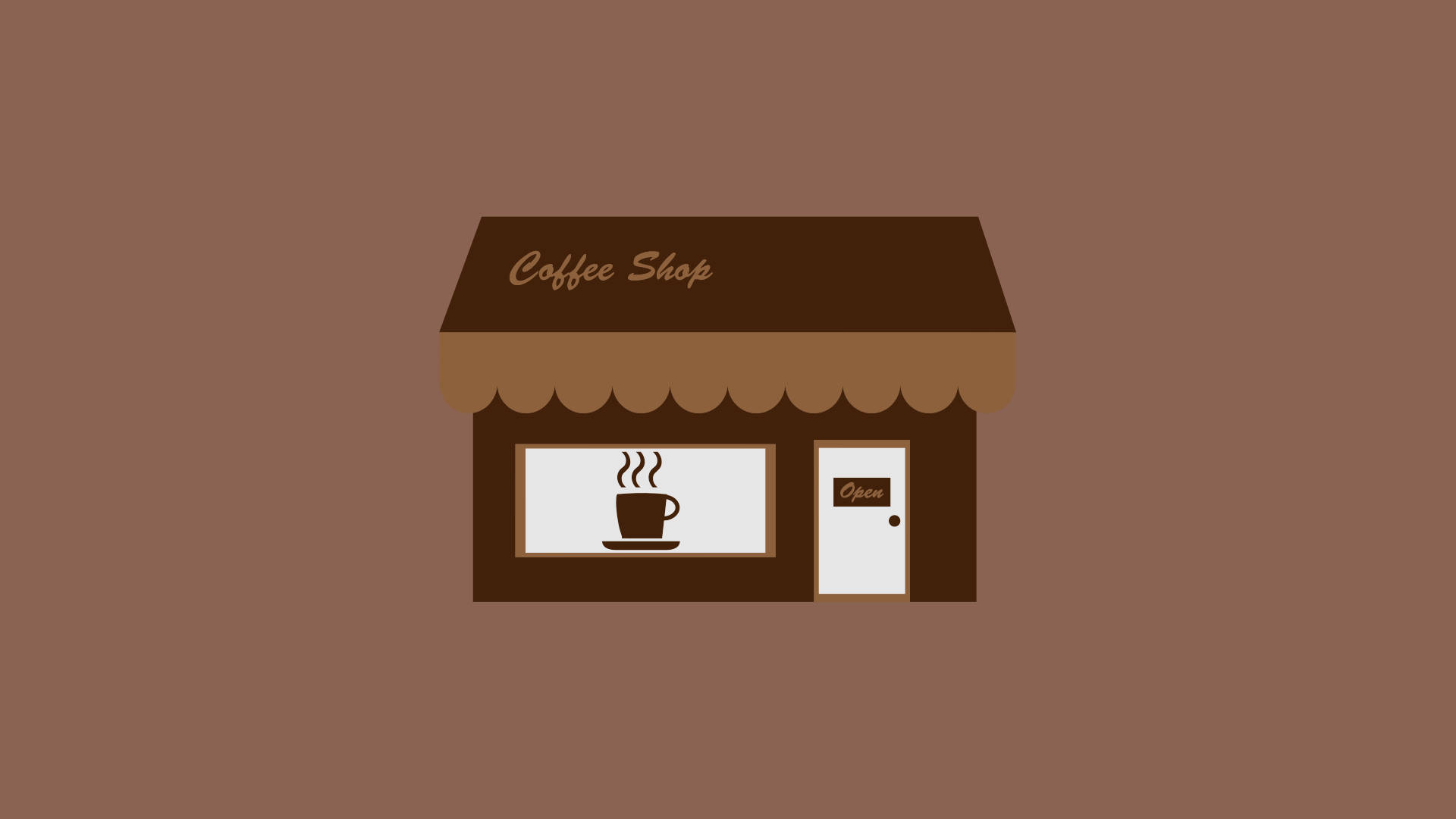 Sheesh Digital Illustration Brown Cafe