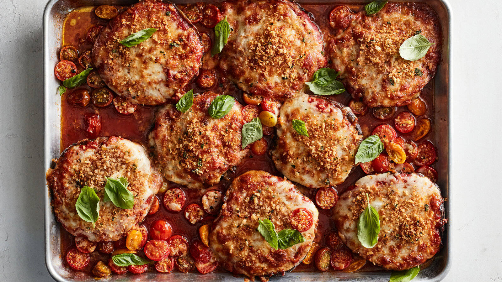 Sheet Pan Round Mushroom Parmigiana Hetty Mckinnon Recipe