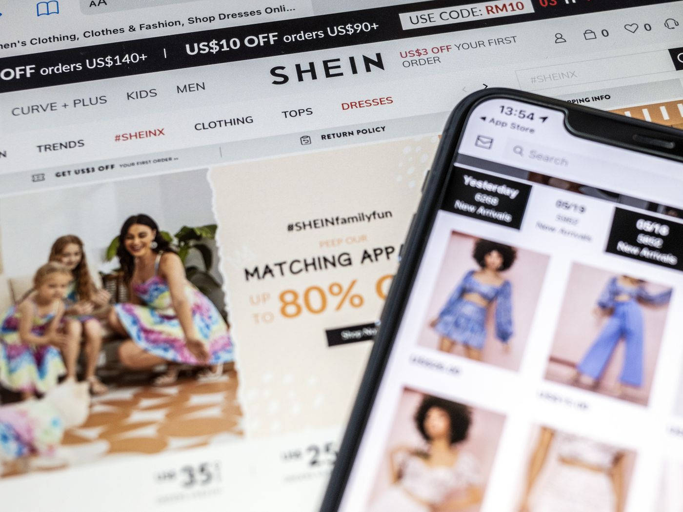 Shein Mobile And Desktop Website Background