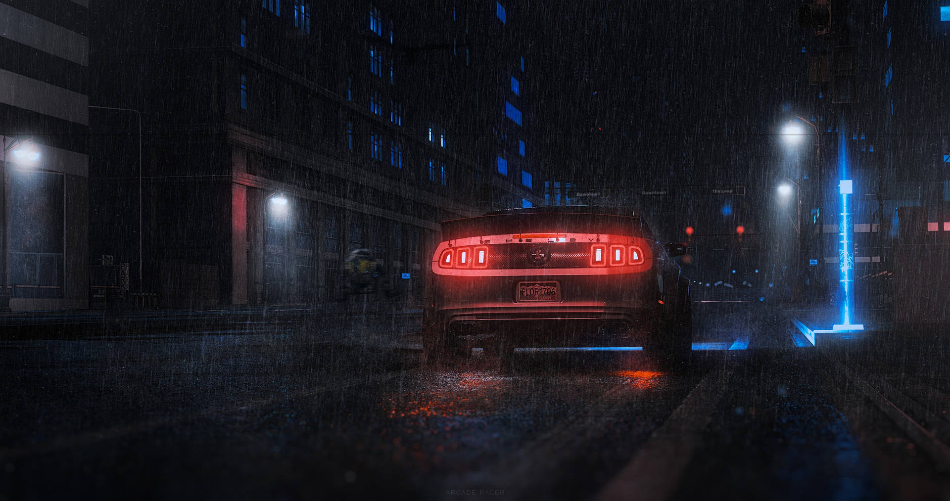 Shelby Neon Car Background