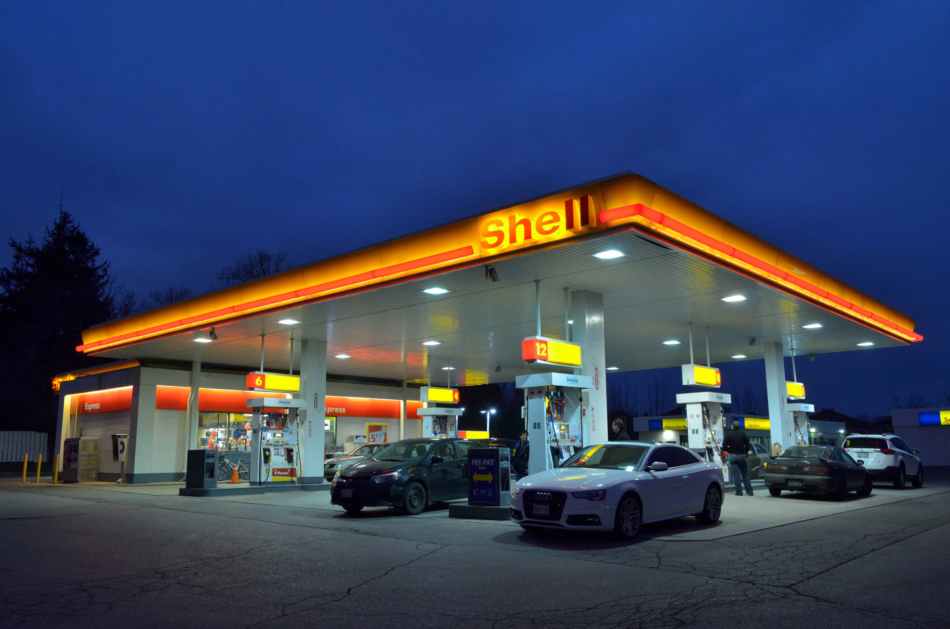 Shell Gas Station Background