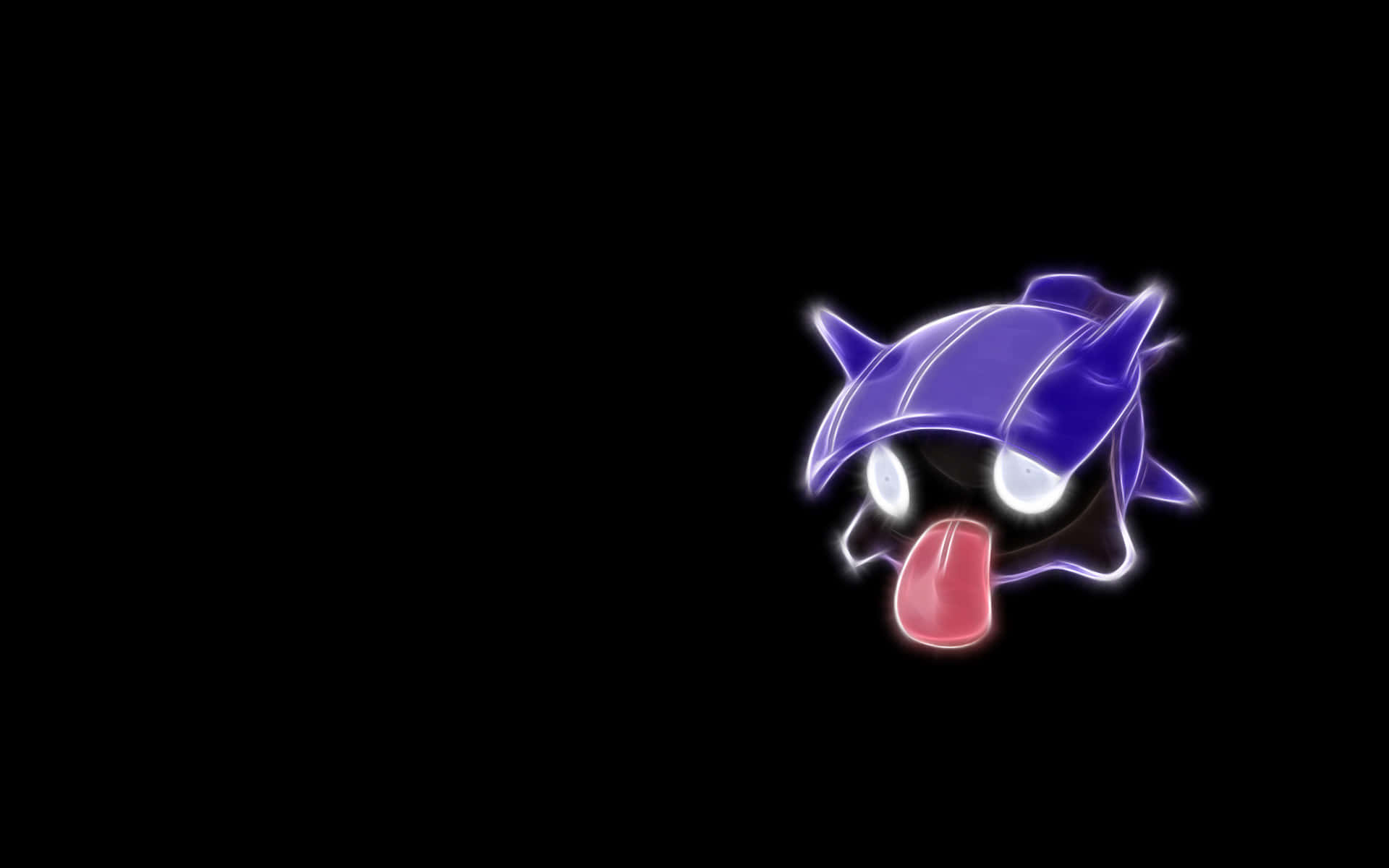 Shellder Glowing Body Black Background Background