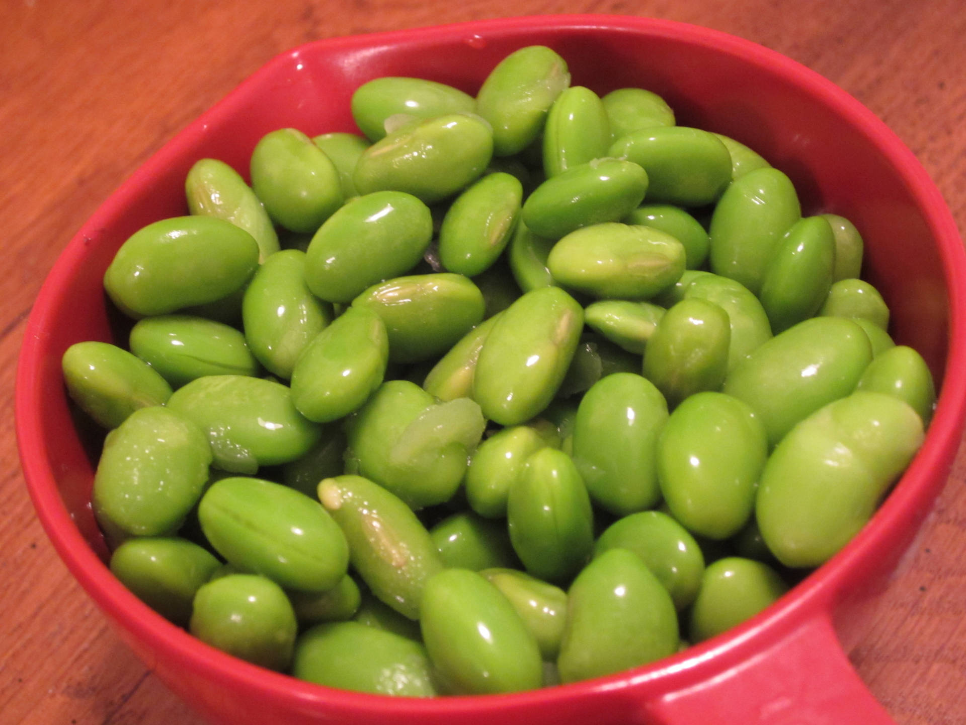 Shelled Edamame Beans In Bowl Background