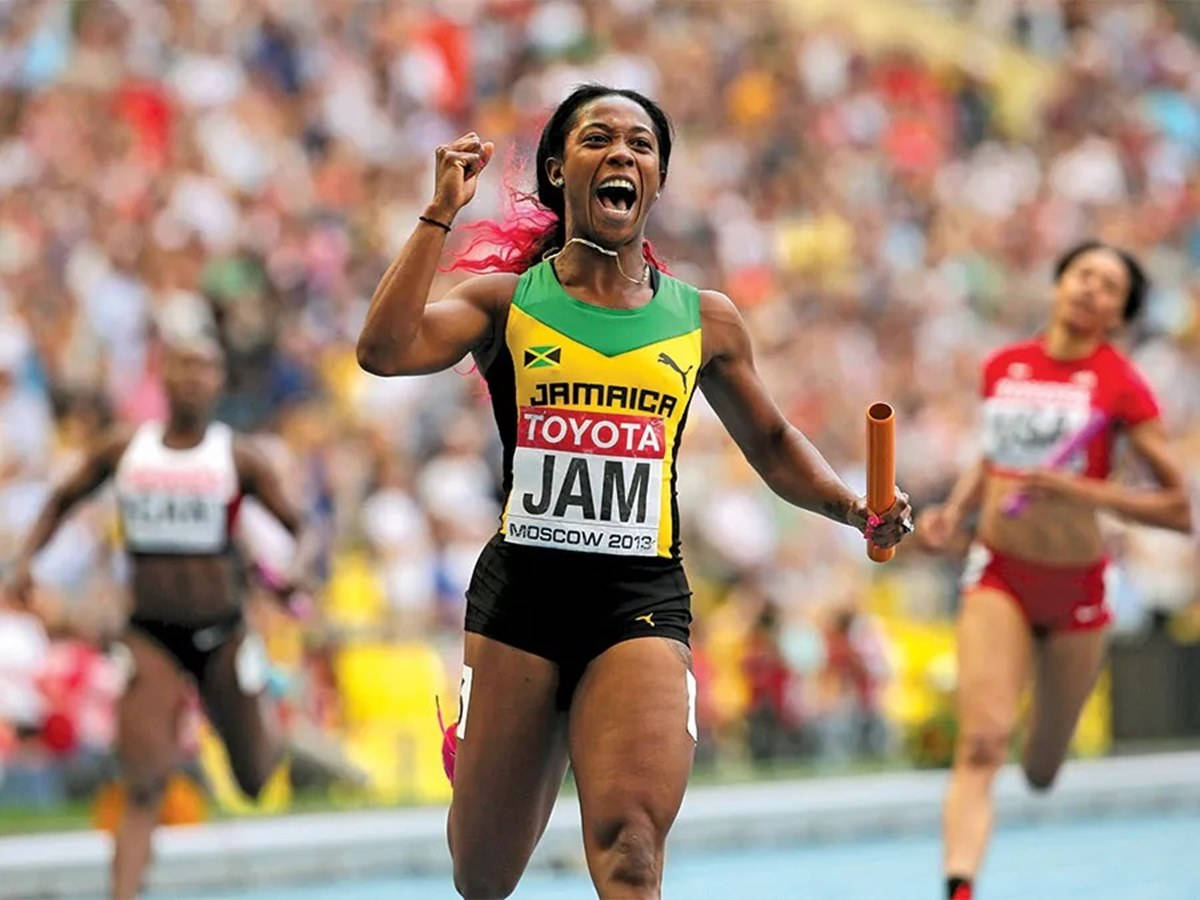 Shelly-ann Fraser-pryce Olympic Sport Background