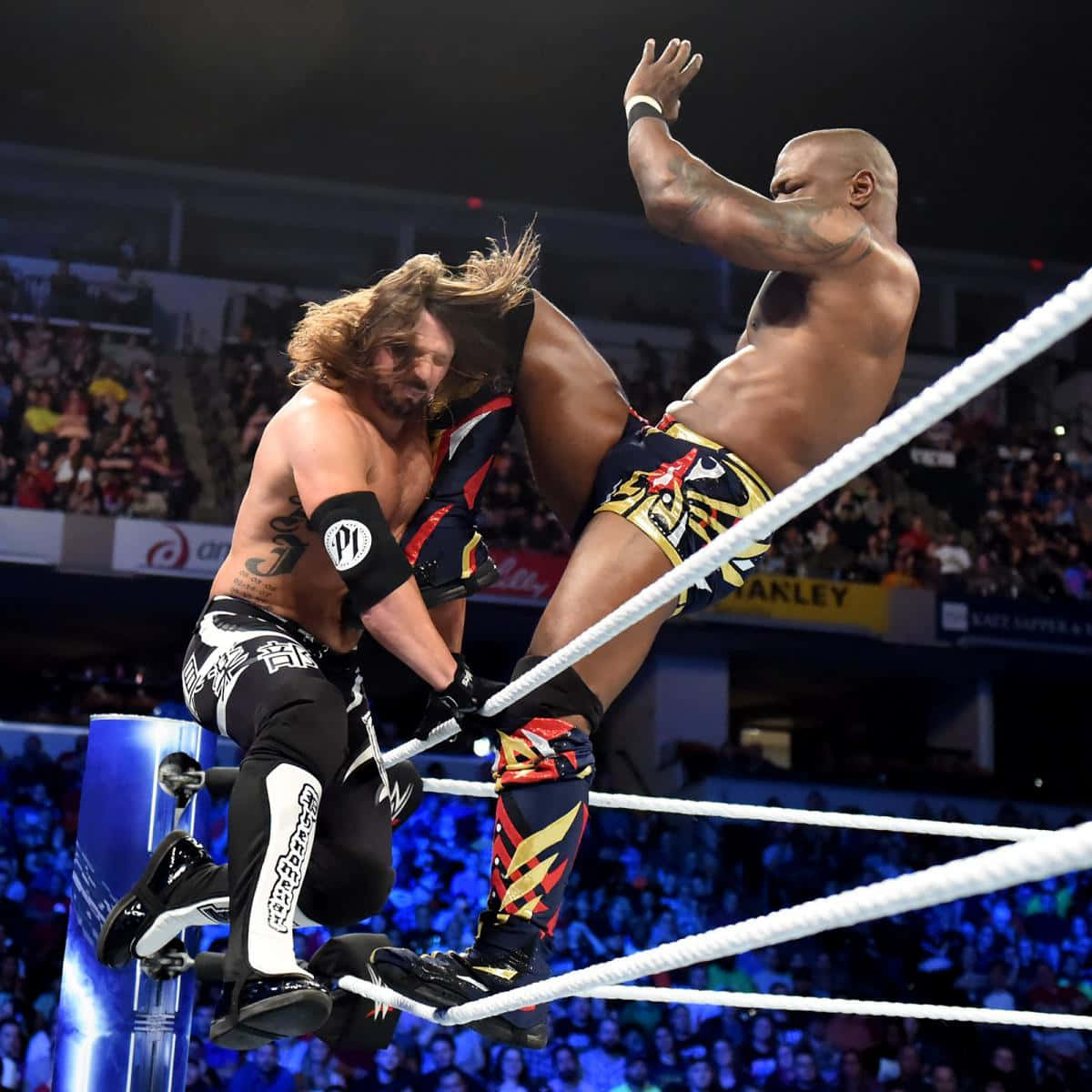 Shelton Benjamin Aj Styles Wwe Background