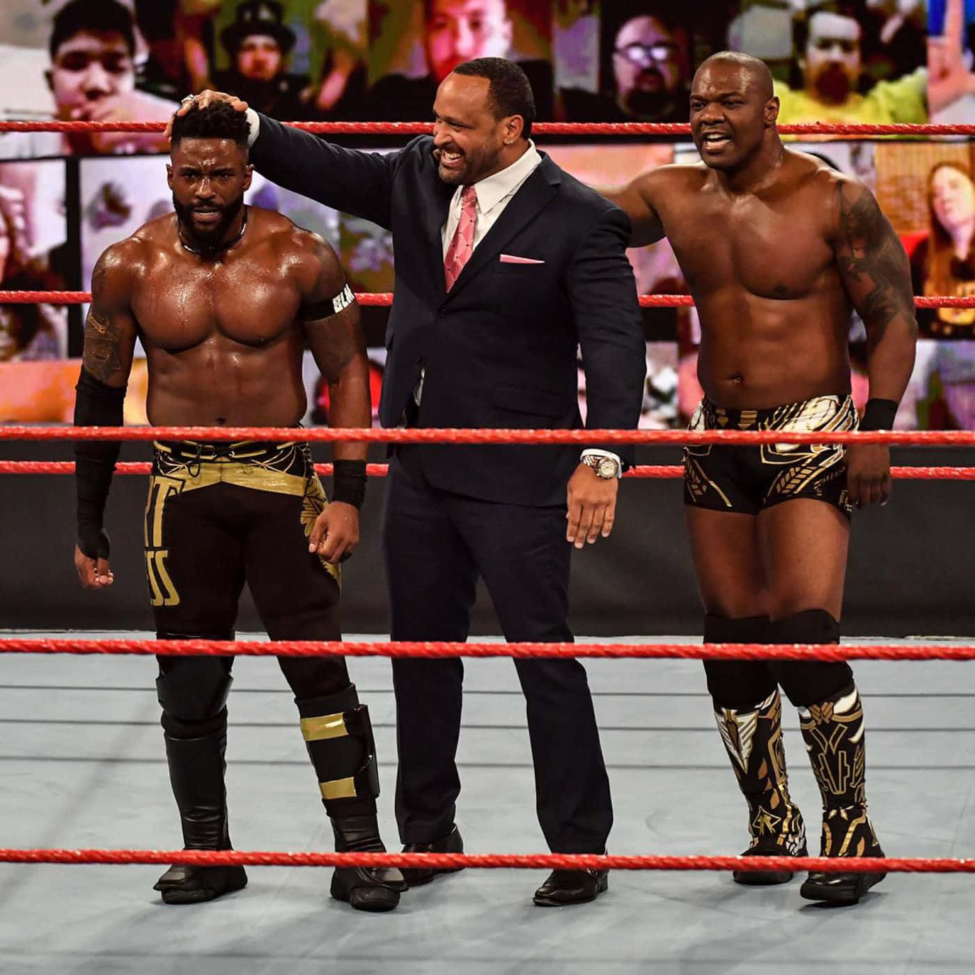 Shelton Benjamin Versus Cedric Alexander In Wwe Raw Background