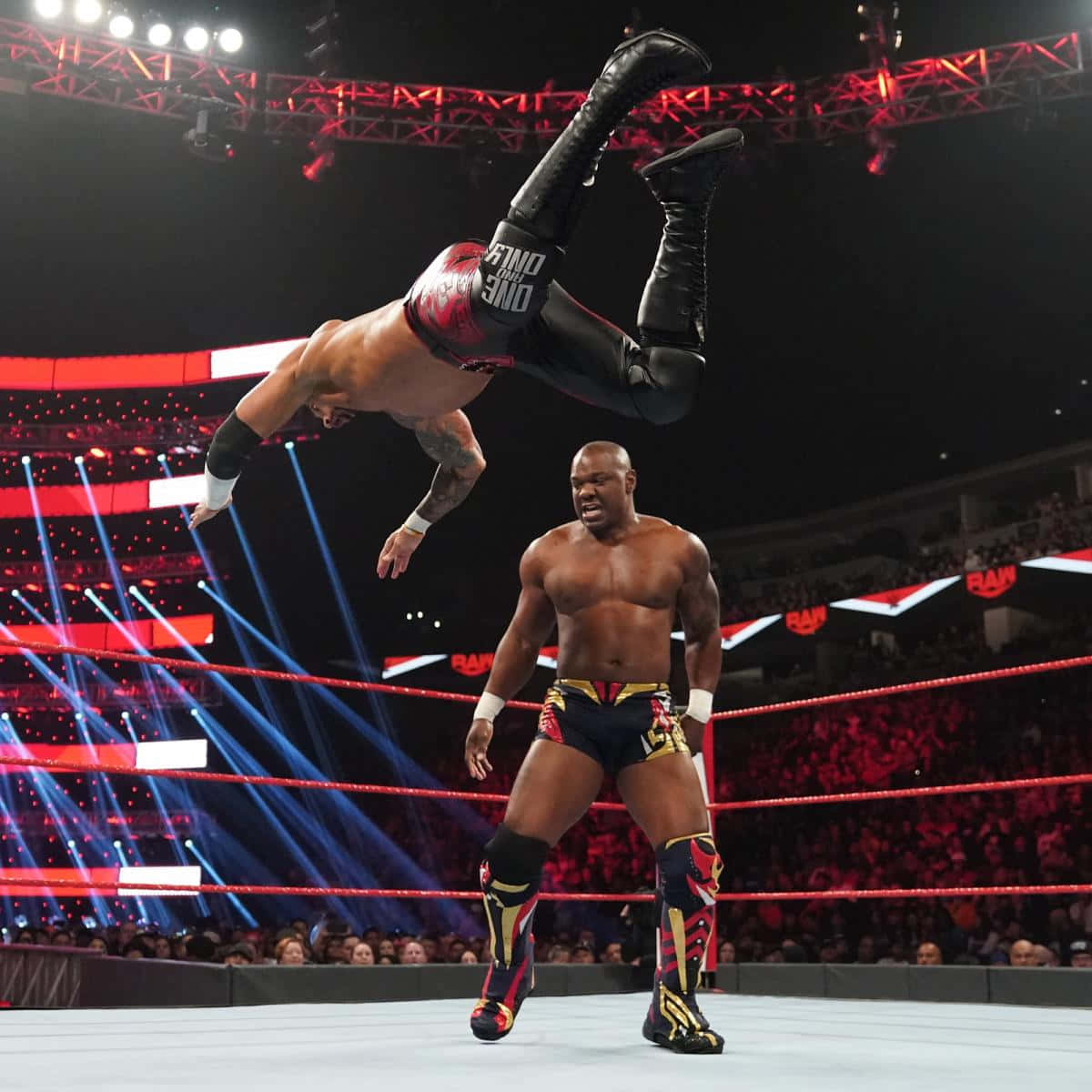 Shelton Benjamin Wwe Raw Ricochet Drop Background