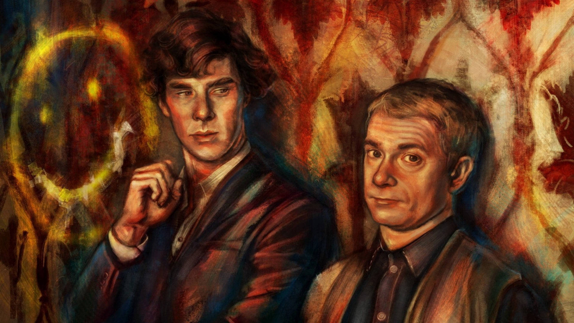 Sherlock And John Oil Painting Background
