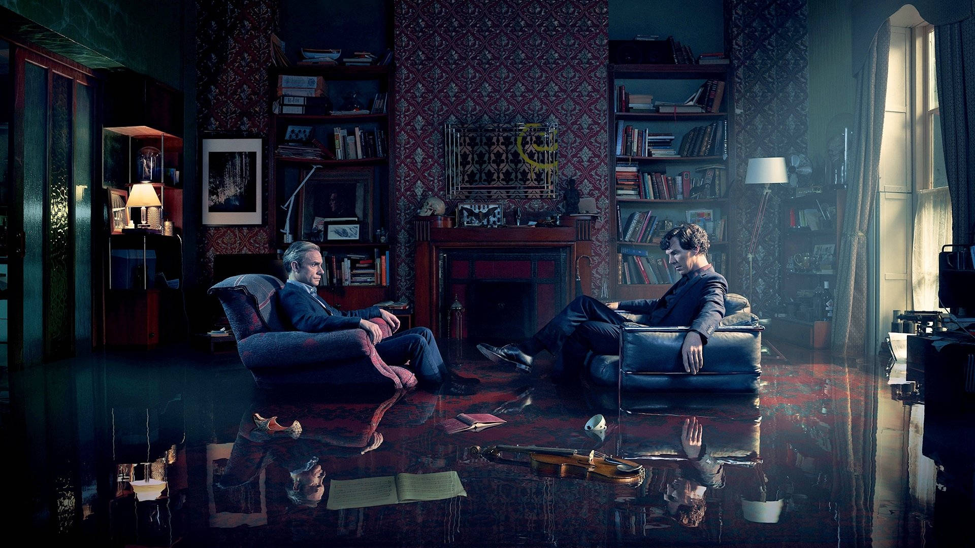Sherlock Holmes And Watson Teaser Background